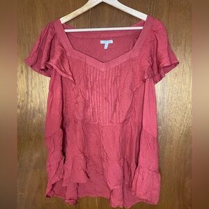 Maurices Terracotta Blouse Plus size 2
